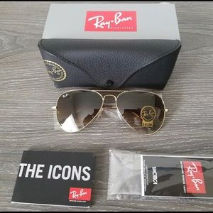 Ray-Ban aviator gradient brown
